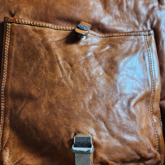 NWT Campomaggi Ardesia Backpack OR Shoulder Bag Cognac READ - Picture 7 of 10